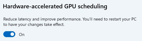 HW accelerated win11